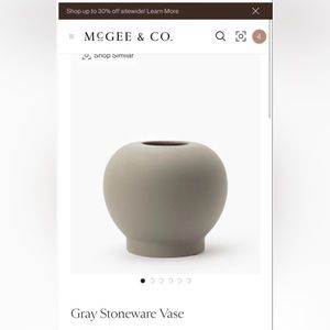 Studio Mcgee Gray Stoneware Vase
